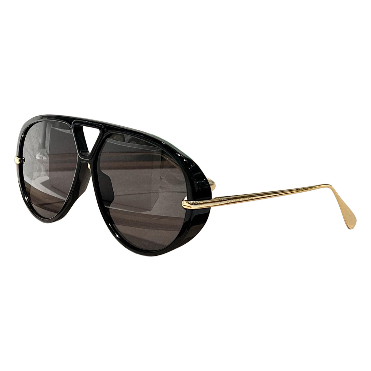 Bottega Veneta glasses leopard/yellow/tawny/black gold/eggplant color Size 63-12-145 - 图片 7