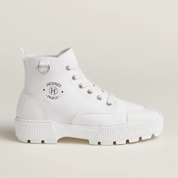 HERMES Itineraire White ankle boots