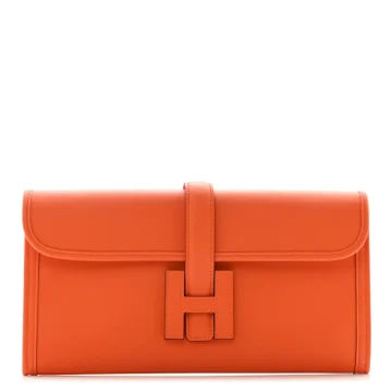 Hermès Jige Elan 29 Clutch Orange Swift Leather
