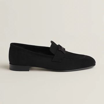 HERMES Paris Black Loafers