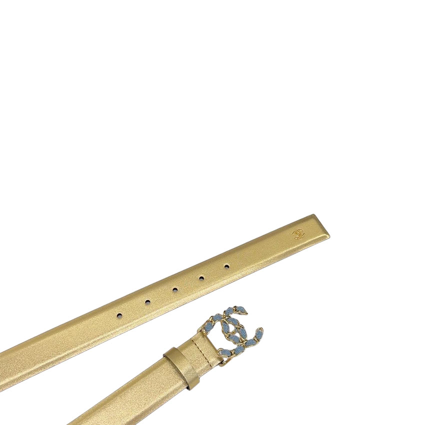 Chanel Women's CC Belt In Black/Gold Calfskin With Gold/Silver Hardware 30mm - 图片 3