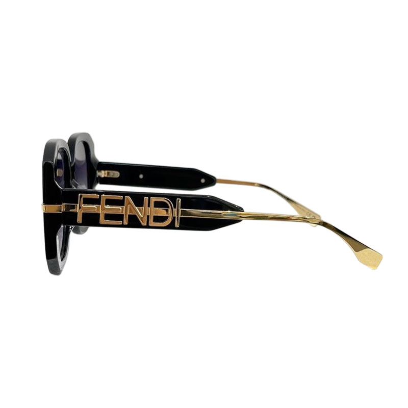 Fendi square frame glasses eggplant/tawny/transparent/black gold/red color Size 56口16-140 - 图片 3