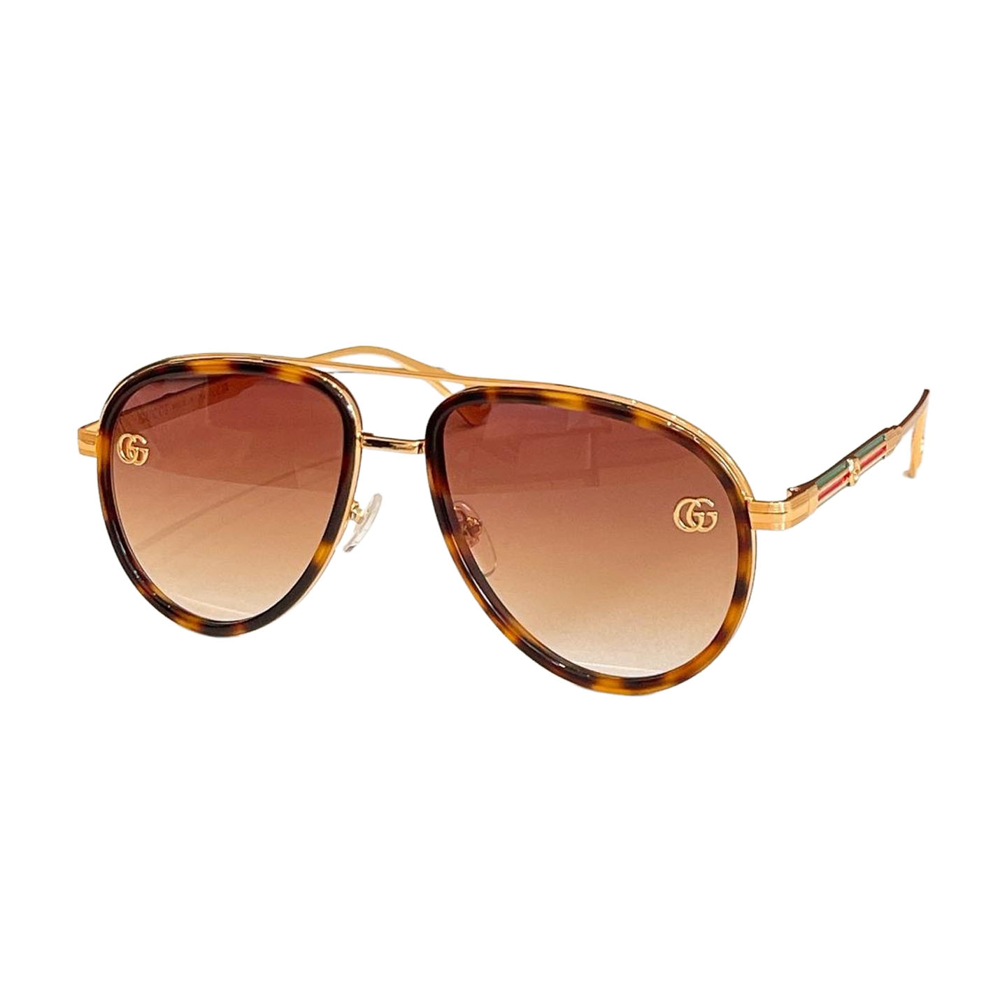 Gucci Aviator glasses eggplant silver/leopard/teal/black silver/black gold/eggplant black color Size 52口18-145 - 图片 3