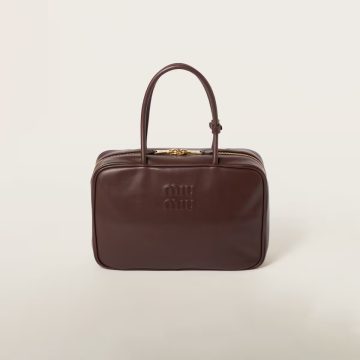 Miu Miu Beau Leather Brown Top-Handle Bags