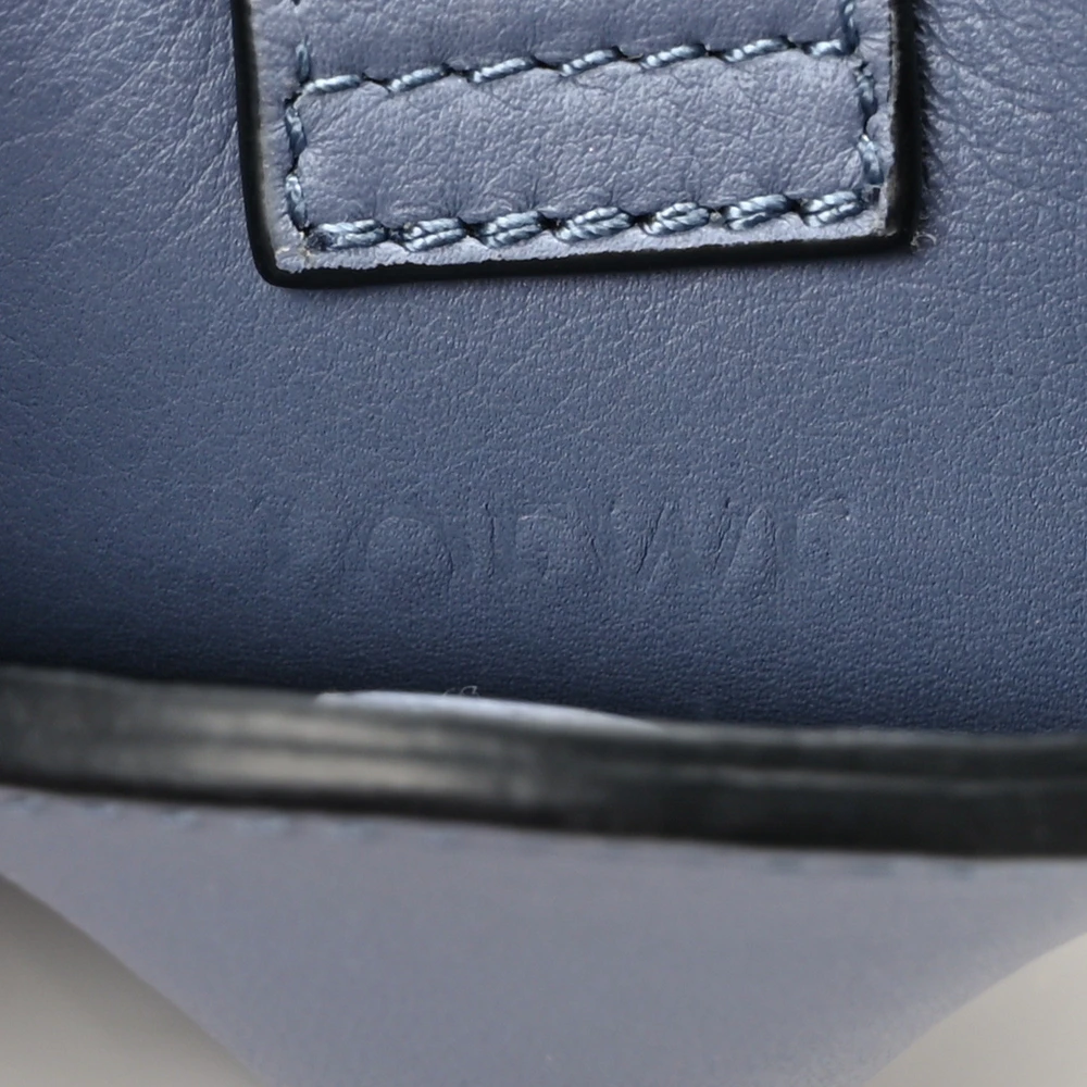 Lushentic Loewe Elephant Pouch Crossbody Bag Small Stone Blue Calfskin Leather - LUSHENTIC BAGS - 图片 2