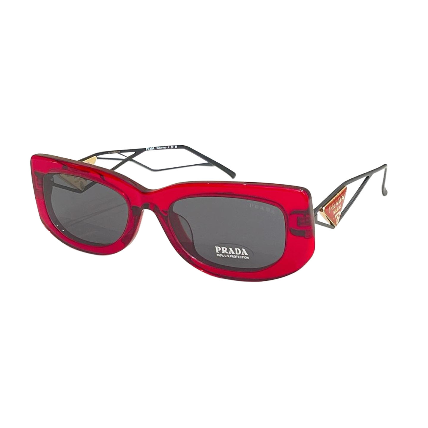 Prada Wrap glasses black/tawny/red/white/black pink/silver color Size 53口19-140 - 图片 4
