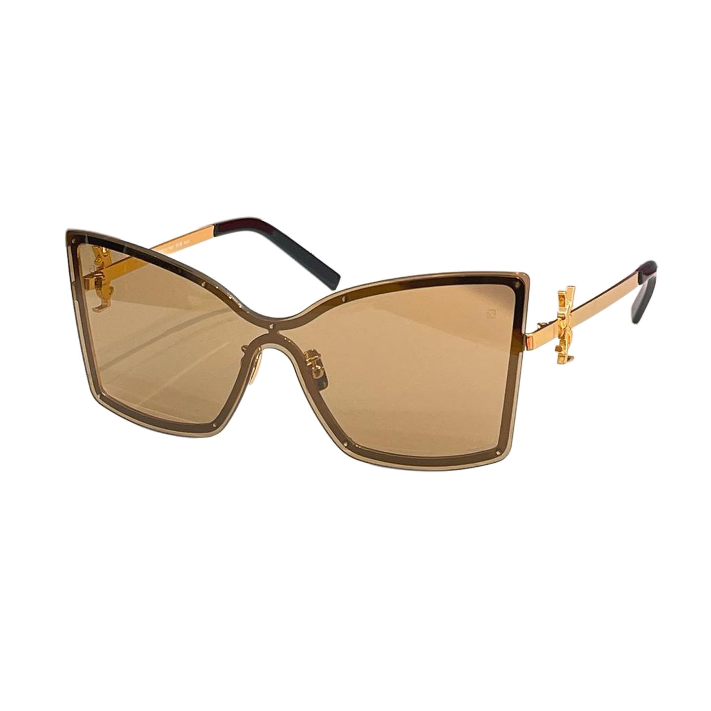 Saint Laurent glasses gradient color of blue to orange/brown/purple black/black gold color Size 53口19-135 - 图片 2