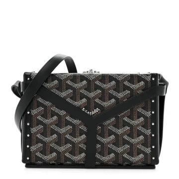 Goyard Mini Minaudiere Trunk Bag Black Goyardine Canvas