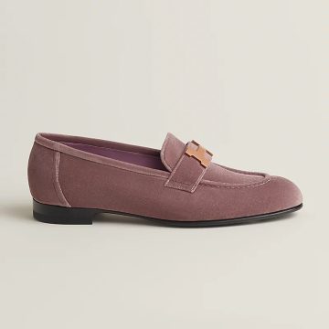 HERMES Paris Purple Loafers