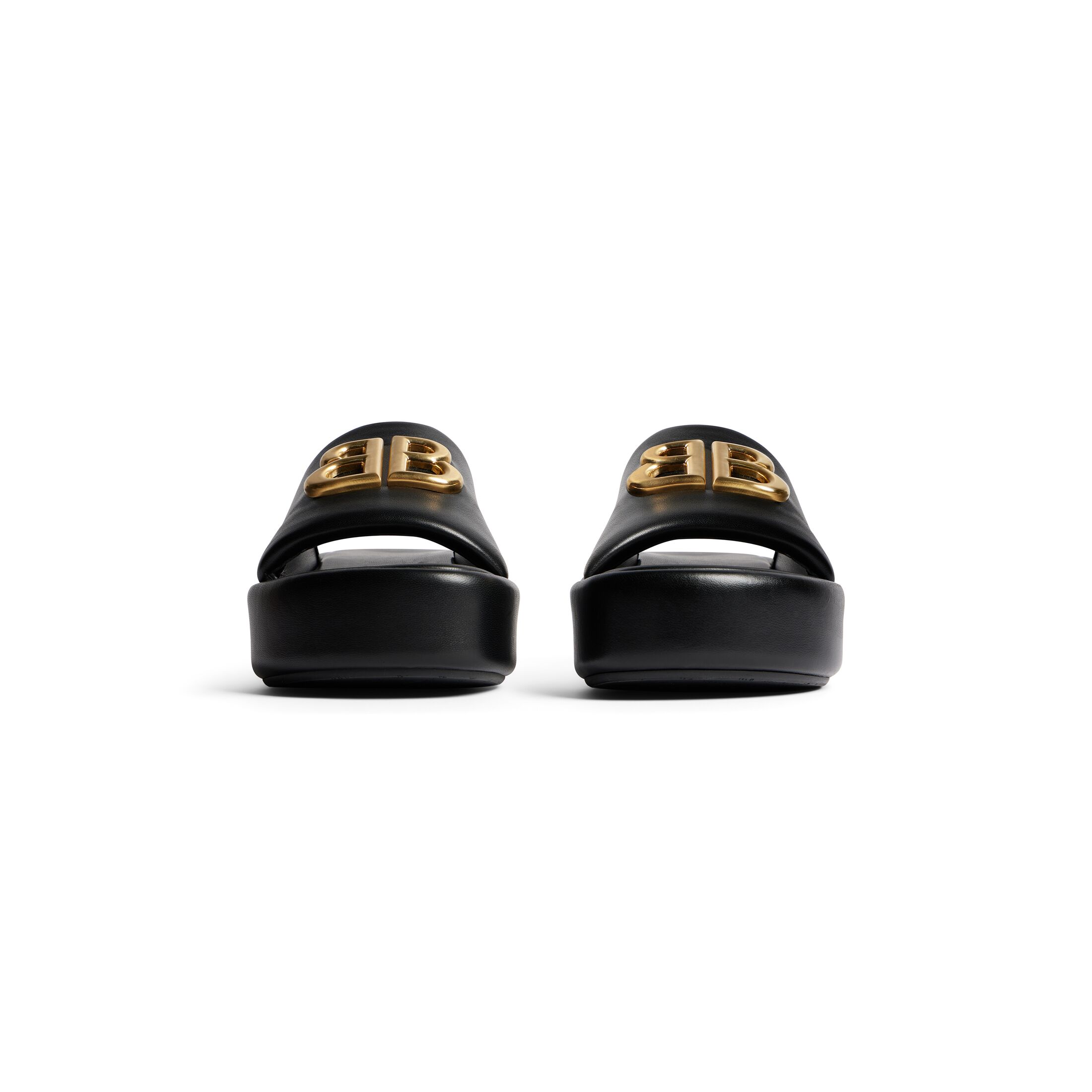 BALENCIAGA RISE Women's thick - soled black round - toed slippers - 图片 3