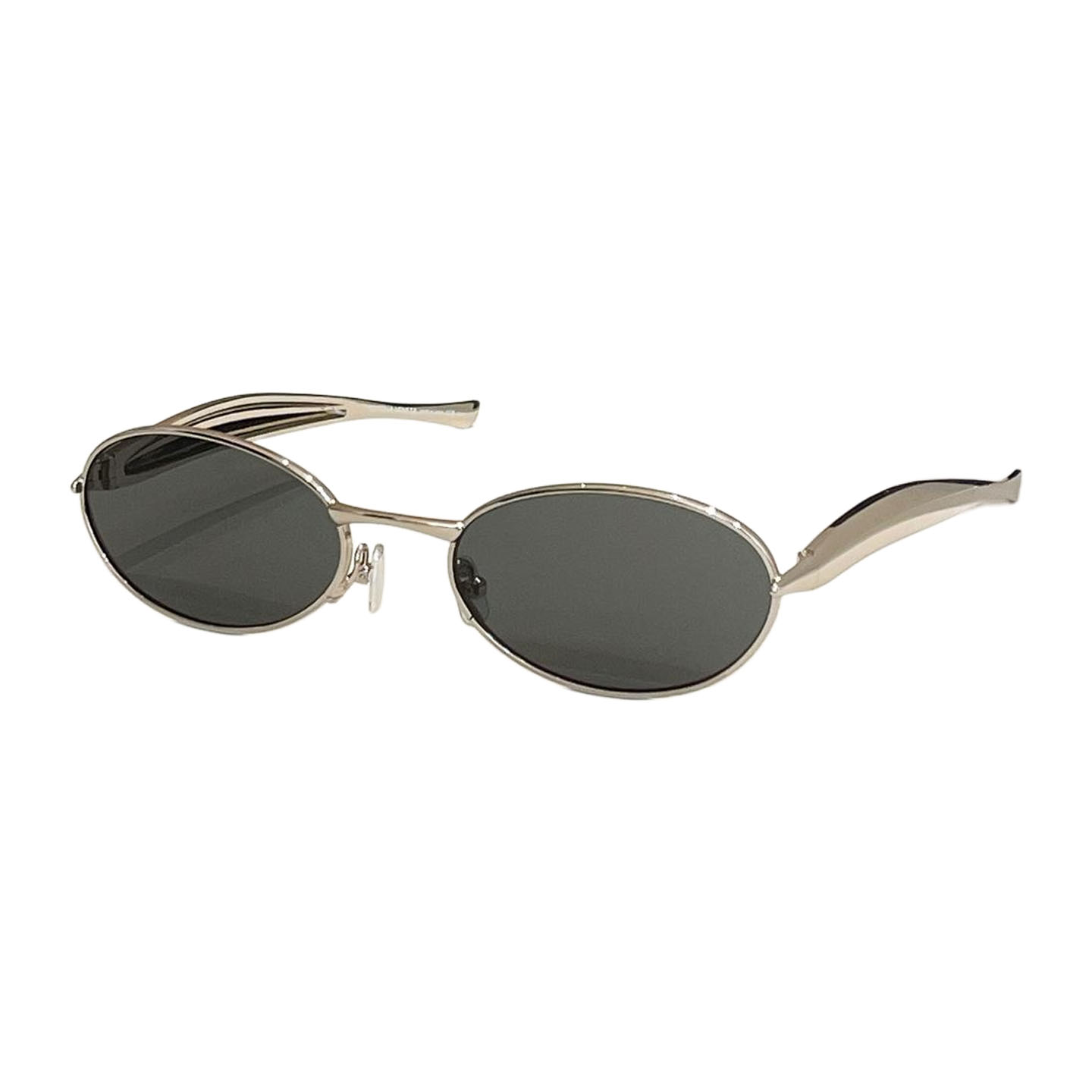 Bottega Veneta Oval glasses green/brown/silver/apricot/black gold/black silver/yellow/eggplant color Size 57口21-135 - 图片 6