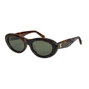 Louis Vuitton Oval glasses leopard/black color Size 54口19-150