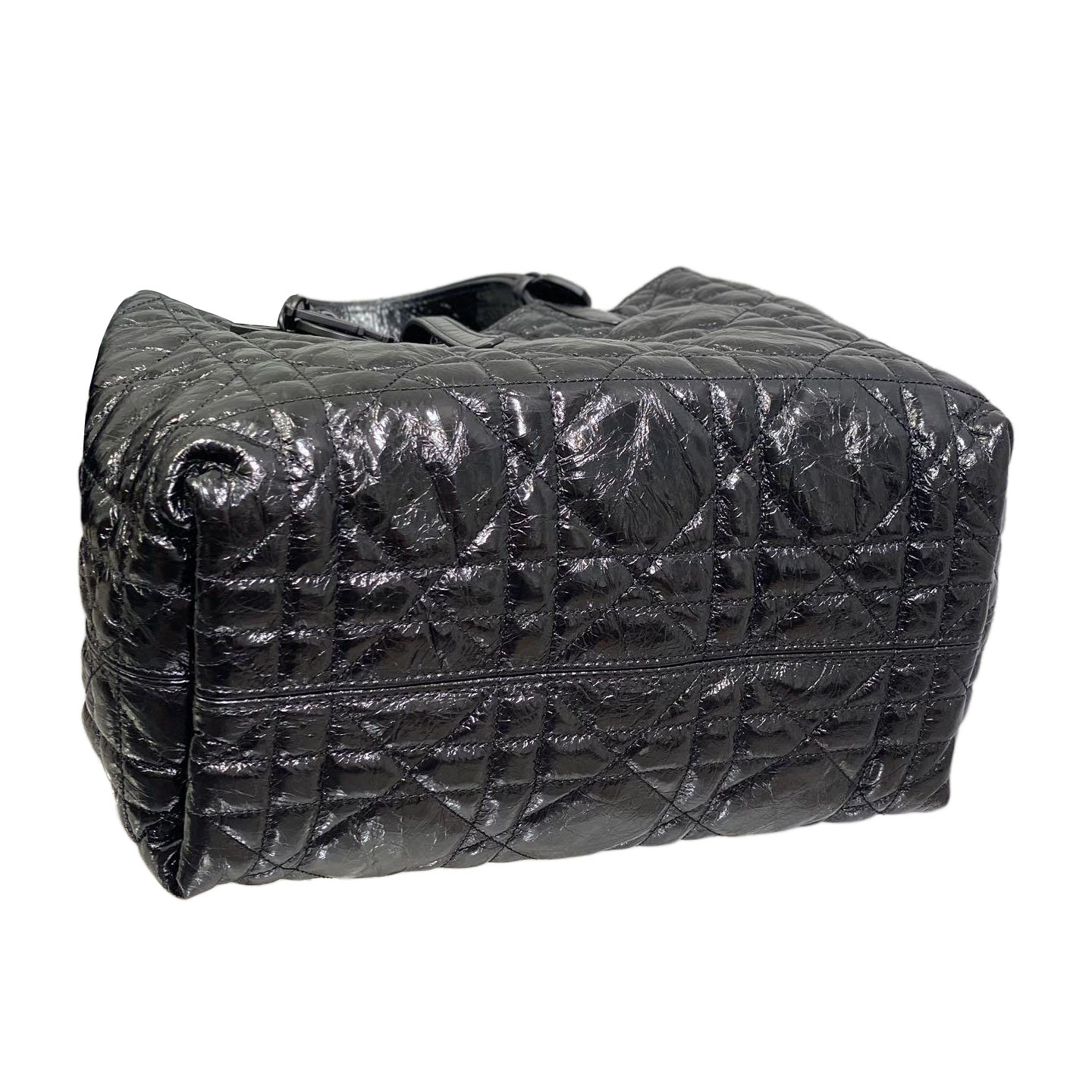 Dior Medium Dior Toujours Bag In Black Macrocannage Crinkled Calfskin With Black Hardware - 图片 4