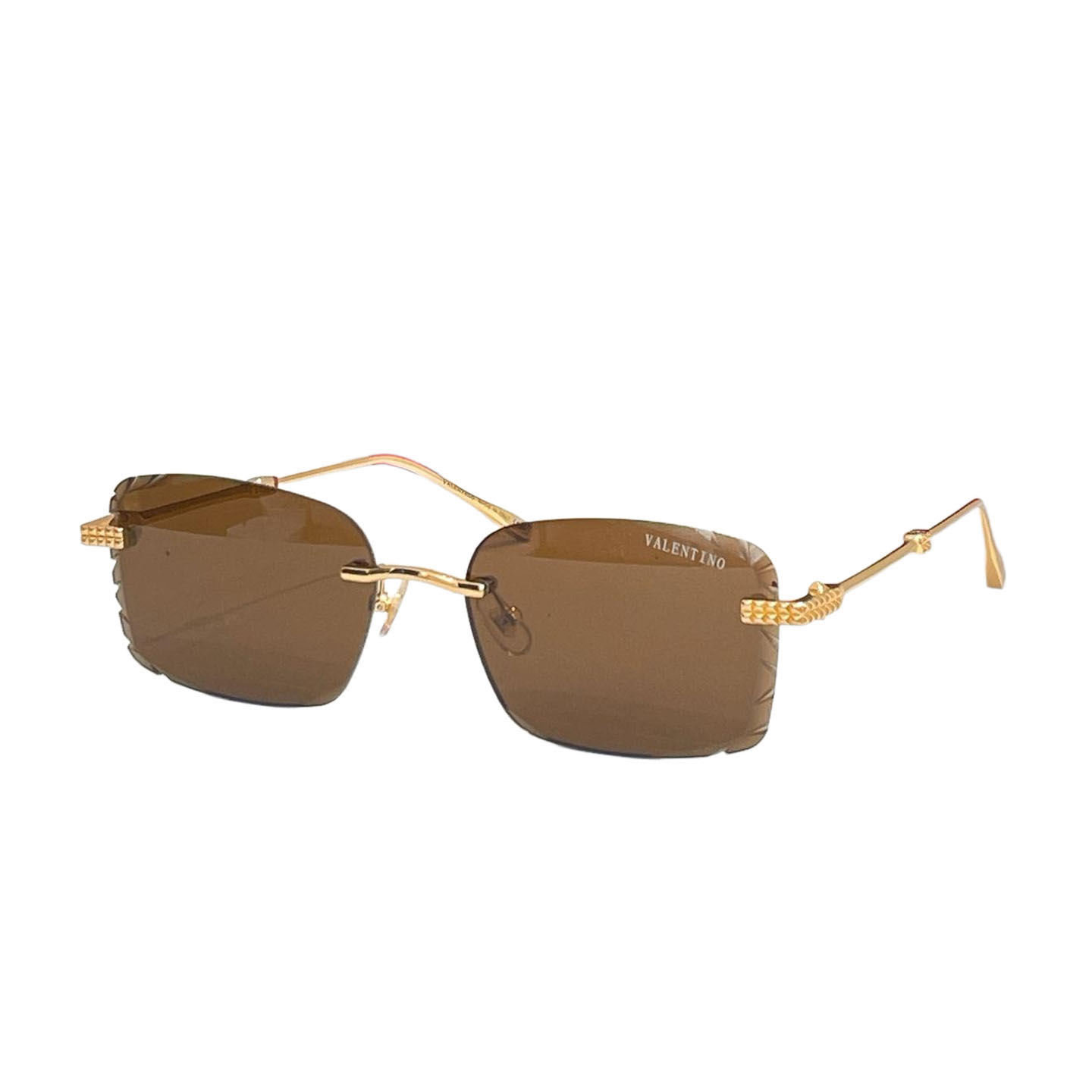 Valentino square frame glasses orange/purple/eggplant/blue/brown/black/gun black color Size 60口18-145 - 图片 5