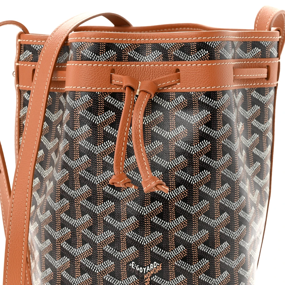 Goyard Petit Flot Bucket Bag PM Black/Gold Goyardine Canvas - 图片 8