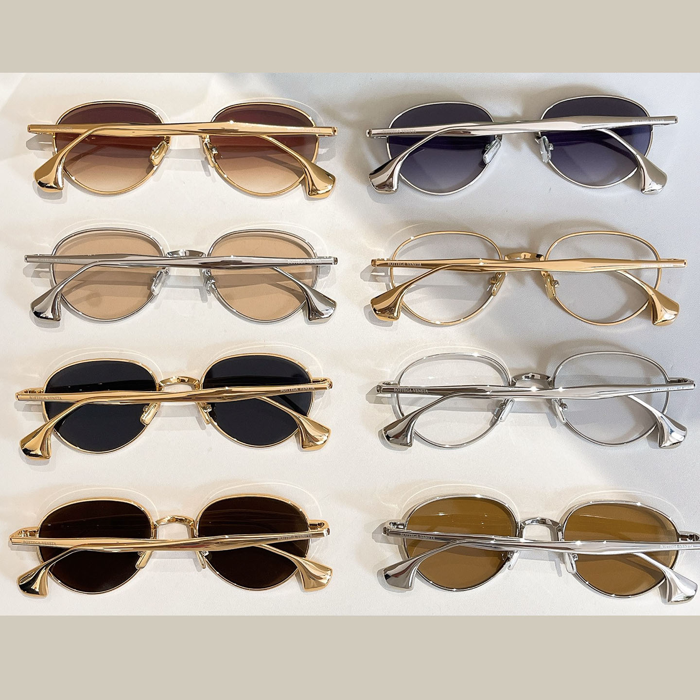 Bottega Veneta glasses silver/gold/apricot/rust/brown/tawny/black gold/eggplant color Size 53口21-140 - 图片 10