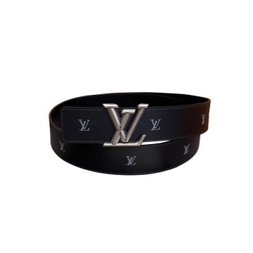 Louis Vuitton Men's  Initiales Blason Reversible Belt In Black Calfskin With Gold/Silver/Black Hardware 40mm