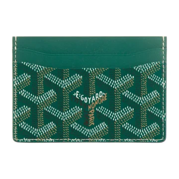 Goyard Small Saint Sulpice Card Holder Green Goyardine Printed Canvas