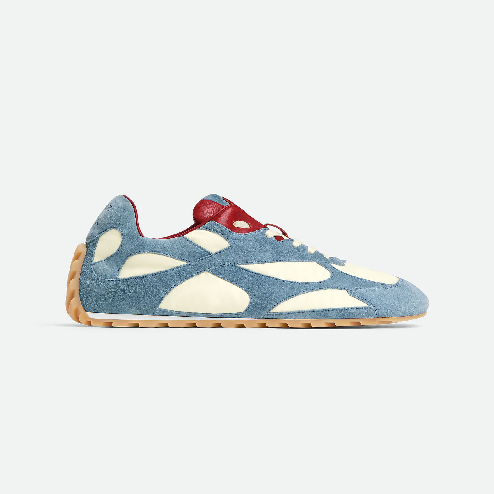Bottega Veneta Orbit Flash Sneakers In Ice/Sea Salt Suede And Nylon Lace-Up Sneaker With Leather Trims