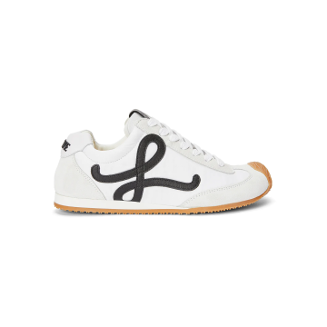 LOEWE White Nylon and cow leather Ballet Runn er 2.0 sneakers for women