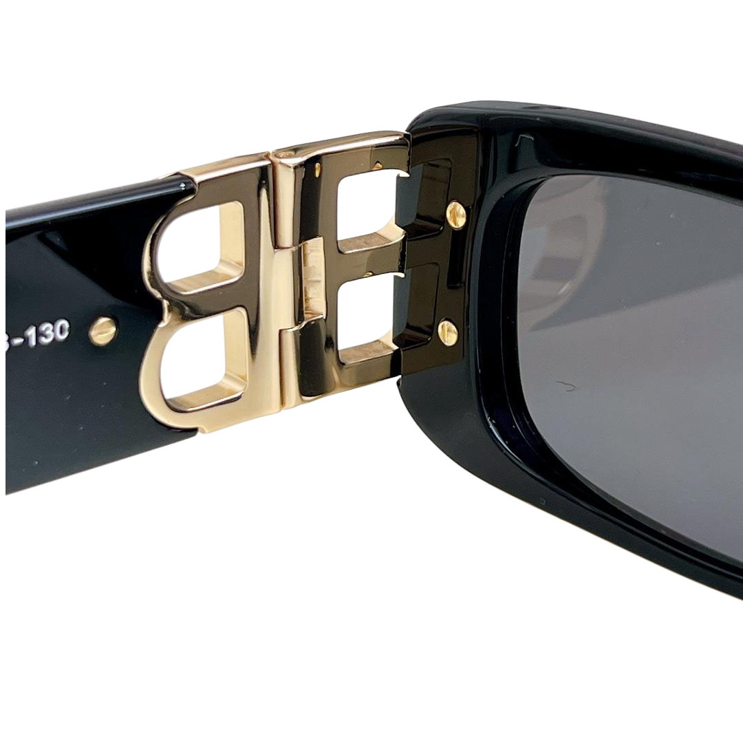 Balenciaga square frame glasses black gold/teal/pale pink/leopard/yellow/white silver/white gold/red gold/red silver/green/blue/purple color Size 51口18-130 - 图片 3