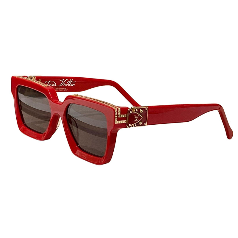 Louis Vuitton square frame glasses red/blue/pink/black/camouflage/tawny/yellow/brat check/black gold/black silver/all black/floral print color Size 58口19-140