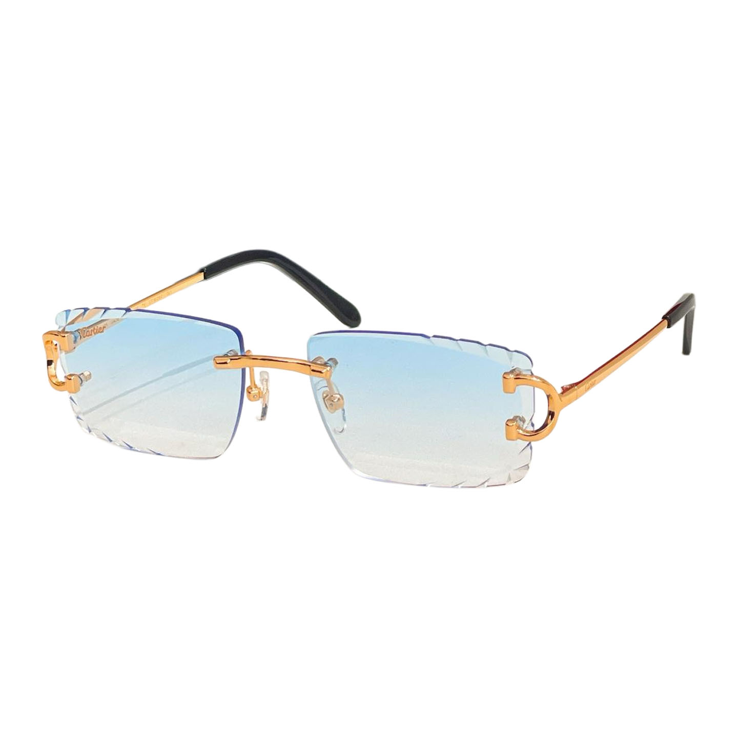Cartier square frame glasses lavender/pink/blue silver/purple/blue gold/brown/green color Size 56口17-140 - 图片 5