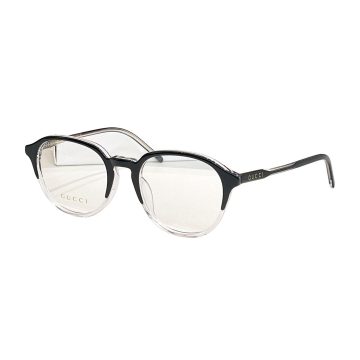 Gucci Boston frame glasses black silver/grey/black/leopard color transparent lens Size 55口18-145