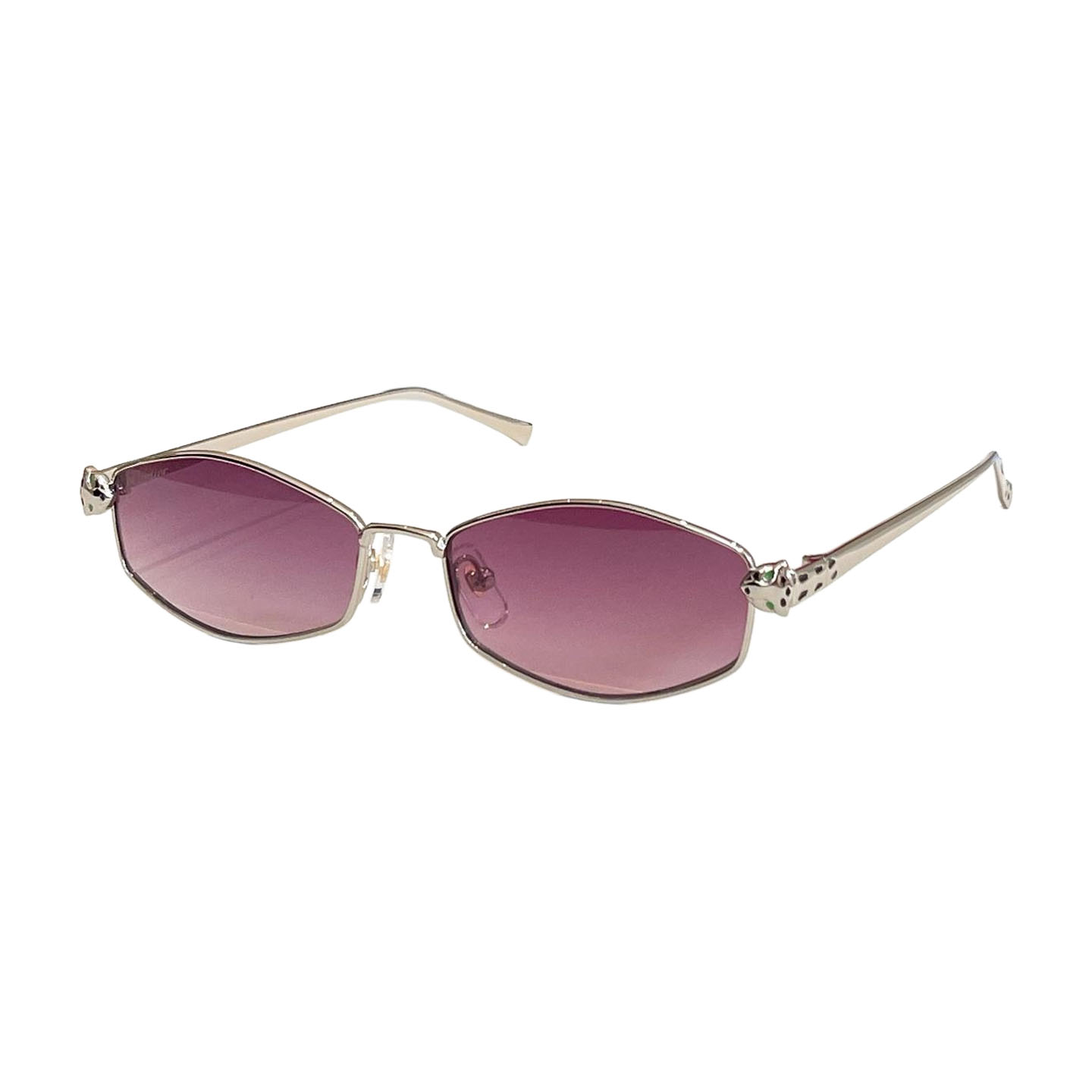 Cartier glasses silver/red silver/eggplant silver/plum gold/brown gold/black gold/blue silver color Size 52口18-140 - 图片 2