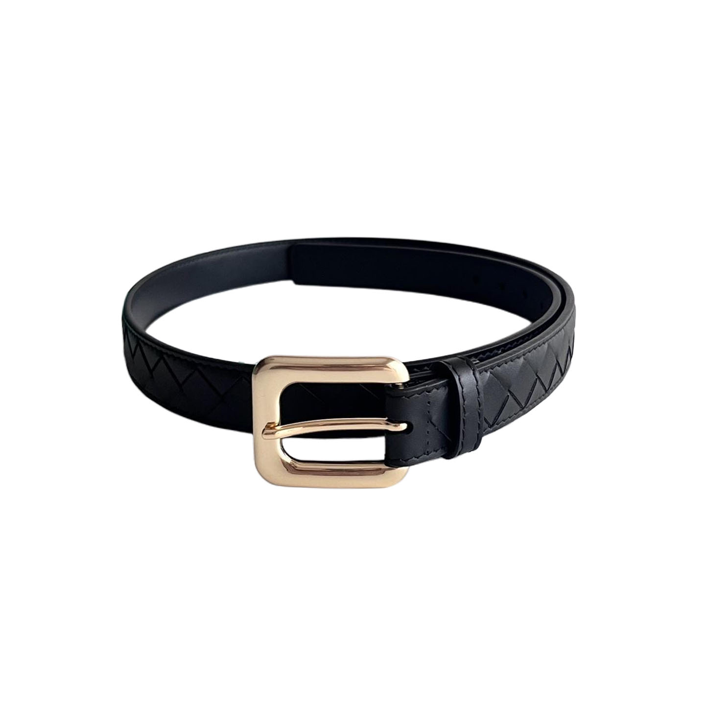 Bottega Veneta Women's Chain Link Belt In Blue/Black/Pink Calfskin With Gold/Silver Hardware 25mm - 图片 6
