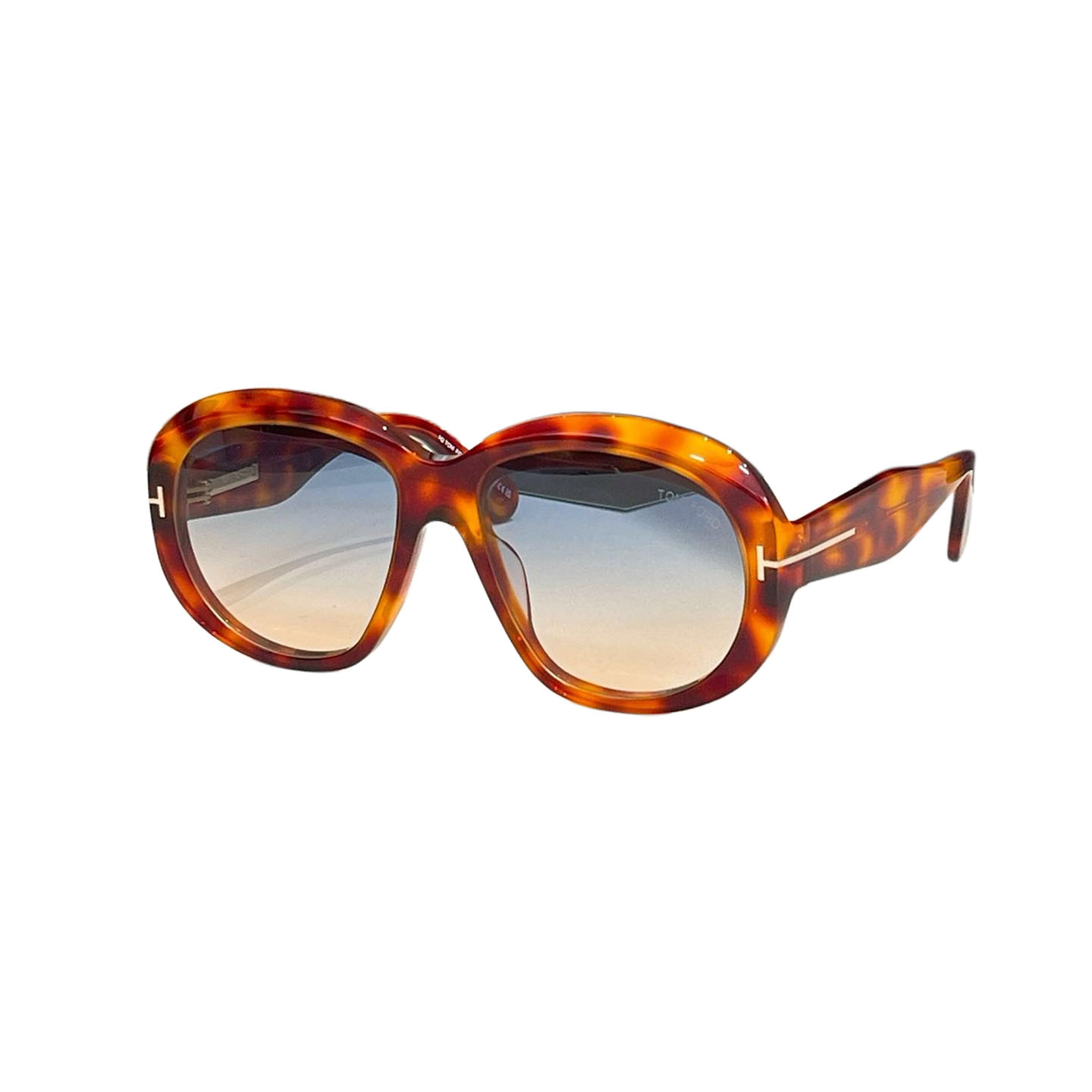 Tom Ford round frame glasses leopard brown/black/orange black/eggplant/leopard blue/yellow leopard/light pink black color Size 62口12-140 - 图片 5