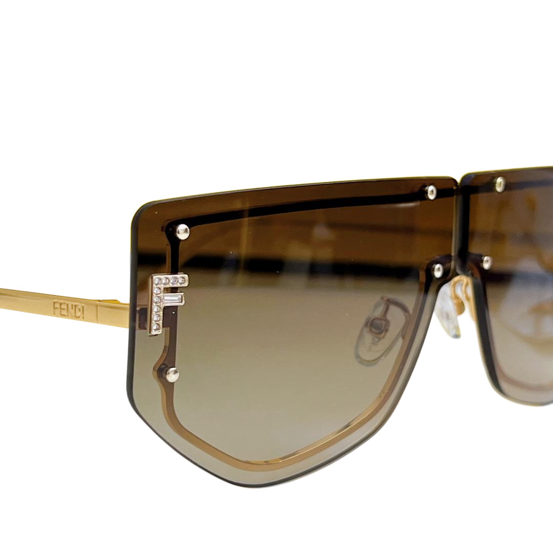 Fendi glasses gradient brown/gradient purple/gradient red/gradient green color Size 71口1-145 - 图片 2