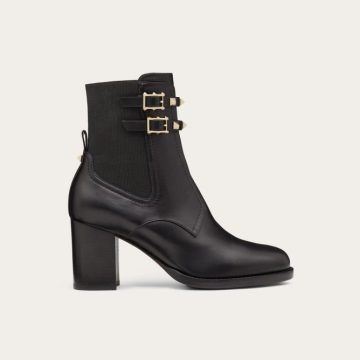 VALENTINO ROCKSTUD Calf rivet ankle boots (heel height 7cm)