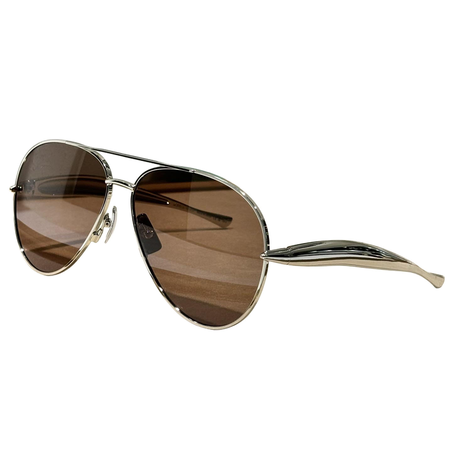 Bottega Veneta Pilot glasses black silver/black gold/silver/green gold/tawny/brown/coffee color Size 64-13-135 - 图片 7