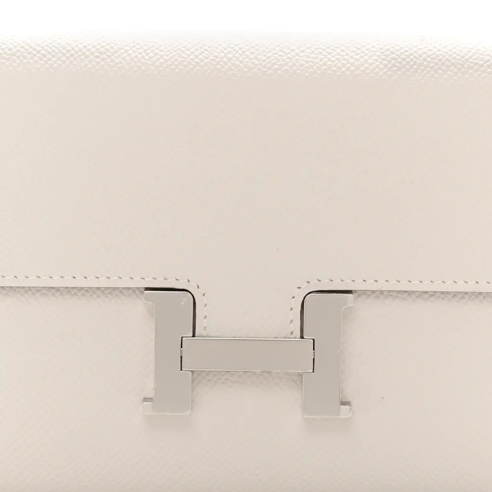 Hermès Constance Long To Go Wallet Gris Pâle Epsom Leather Silver Hardware - 图片 9