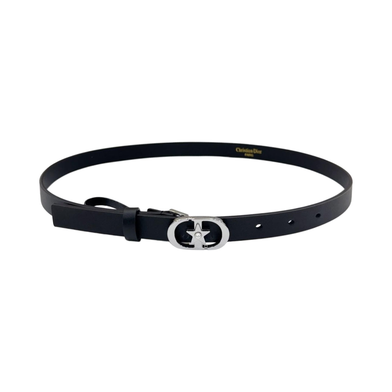 Dior Women' s Lucky 30 Montaigne Star Buckle Belt In Black/Red/White/Pink/Musturd/Brown/Khaki/Silver/Gold/Blue/Grey Calfskin With Gold/Silver Hardware 20mm - 图片 3