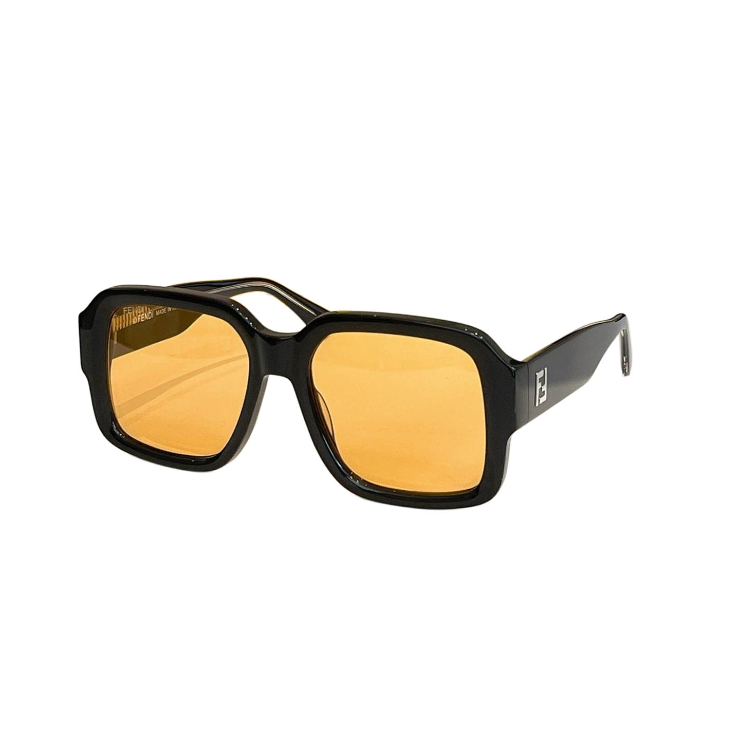 Fendi square frame glasses leopard orange/black/grey/leopard/yellow/eggplant color Size 56口18-145 - 图片 6