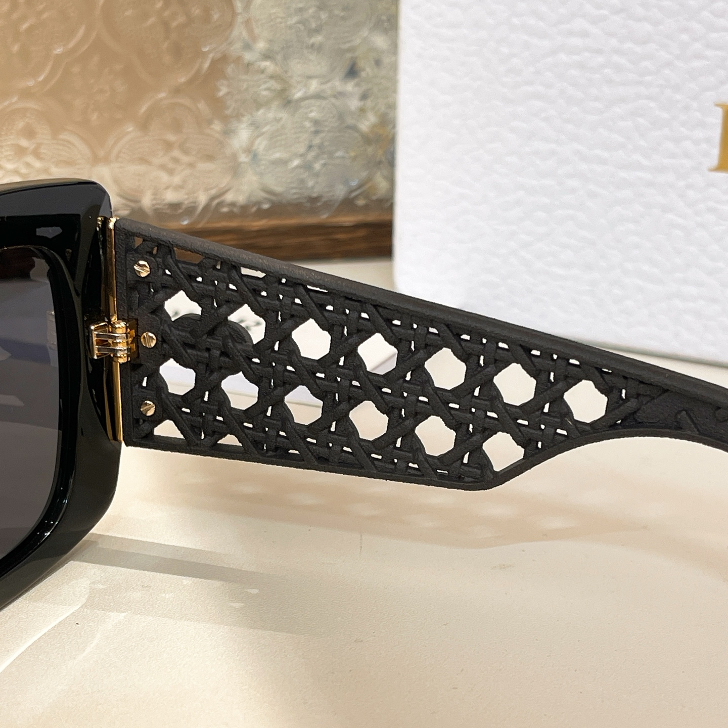 DIOR square frame glasses black/green orange/black purple/white black/leopard brown color Size 54口19-140 - 图片 3