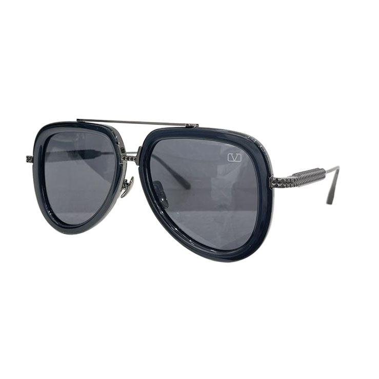 Valentino Pilot glasses leopard/white/black/black gold/purple silver/purple black color Size 53口18-143 - 图片 5