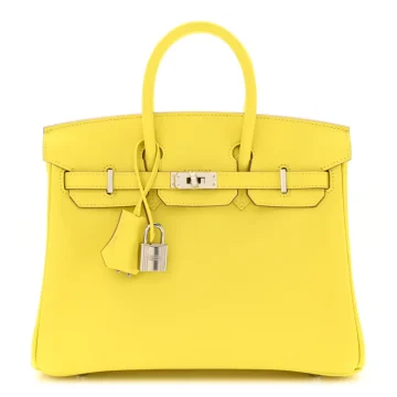 Hermès Birkin 25 Lime Swift Leather Palladium Hardware