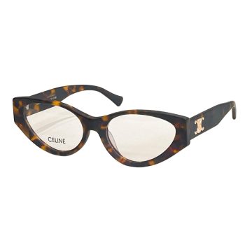 Celine Cat Eye glasses leopard/leopard pink/black red grey/black red yellow/black color transparent lens Size 54口20-145