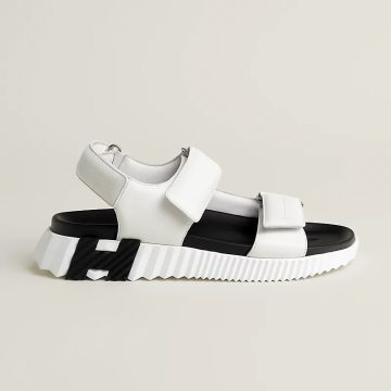 HERMES Junior white Black Sandal