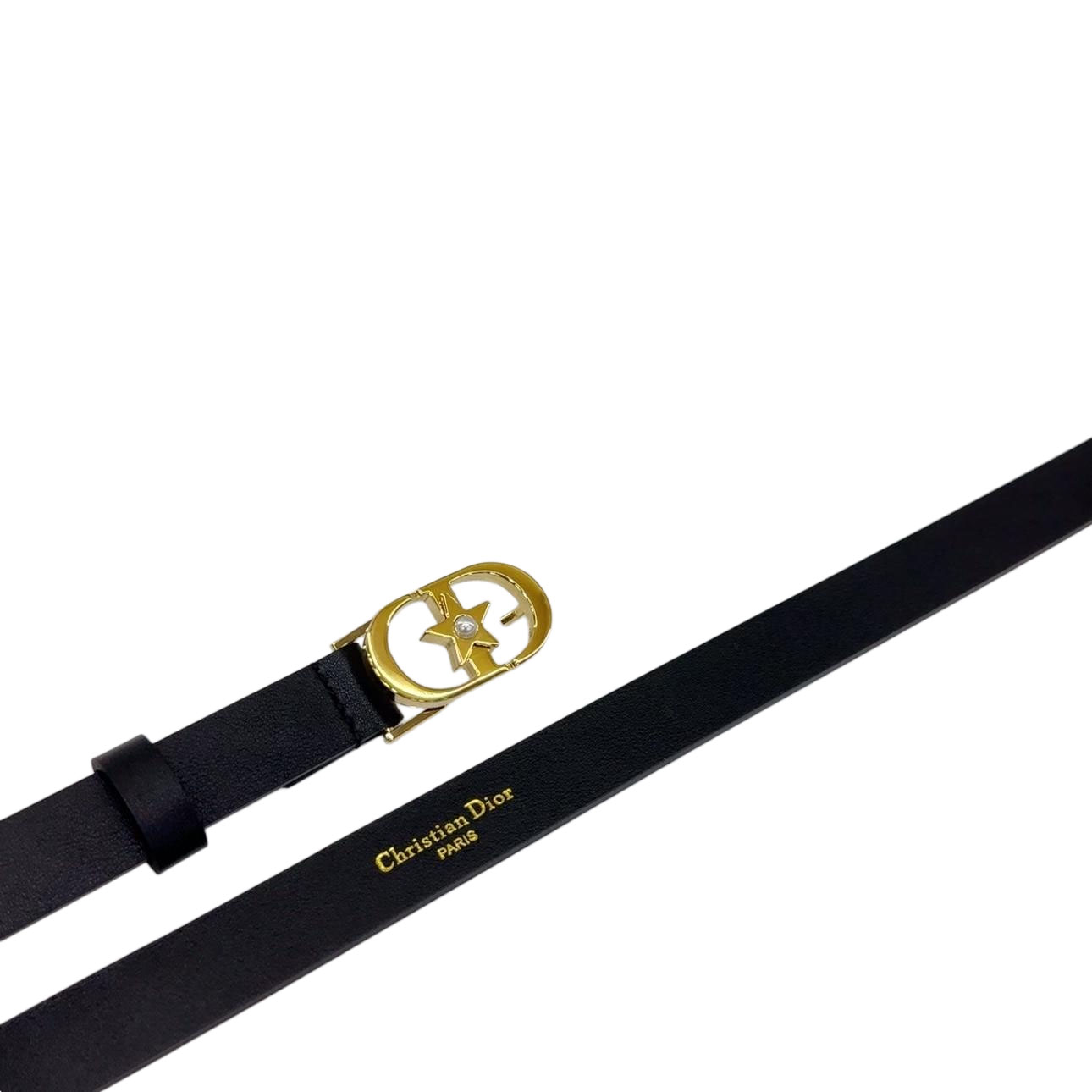 Dior Women' s Lucky 30 Montaigne Star Buckle Belt In Black/Red/White/Pink/Musturd/Brown/Khaki/Silver/Gold/Blue/Grey Calfskin With Gold/Silver Hardware 20mm - 图片 2