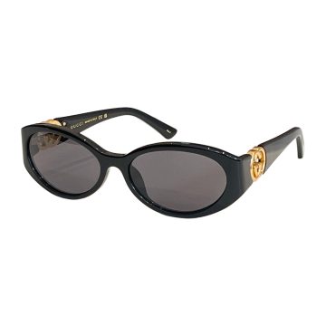 Gucci Oval glasses black/purple/ivory/red/leopard brown/transparent leopard/transparent blue black/transparent black gold color Size 56口18-140