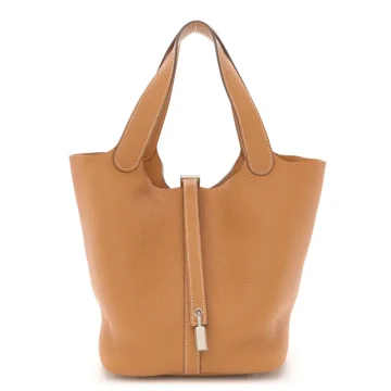 Hermès Picotin Lock 18 PM Natural/Sable Taurillon Clemence Leather Palladium Hardware