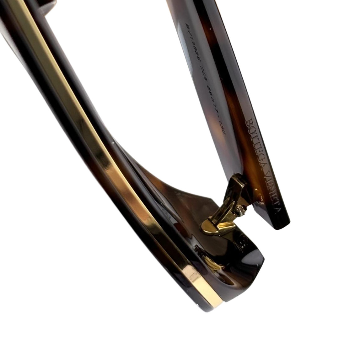 Bottega Veneta Pilot glasses leopard/black gold/black silver/matte black/green black/transparent black/tawny color Size 58口17-130 - 图片 2