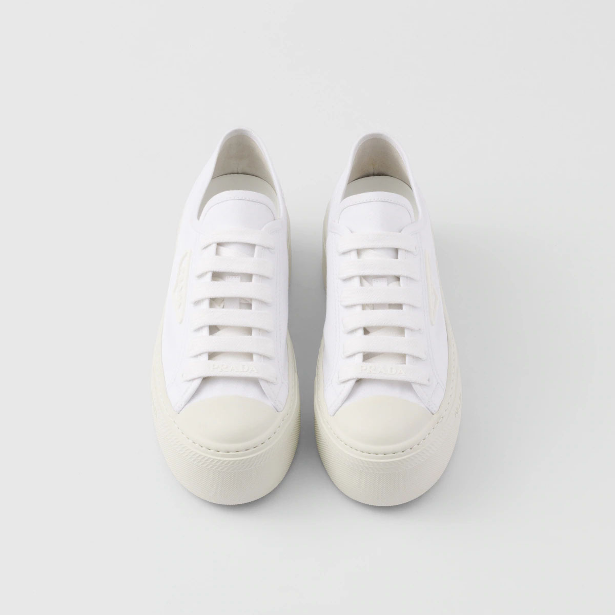 PRADA White lace-up sneakers - 图片 4