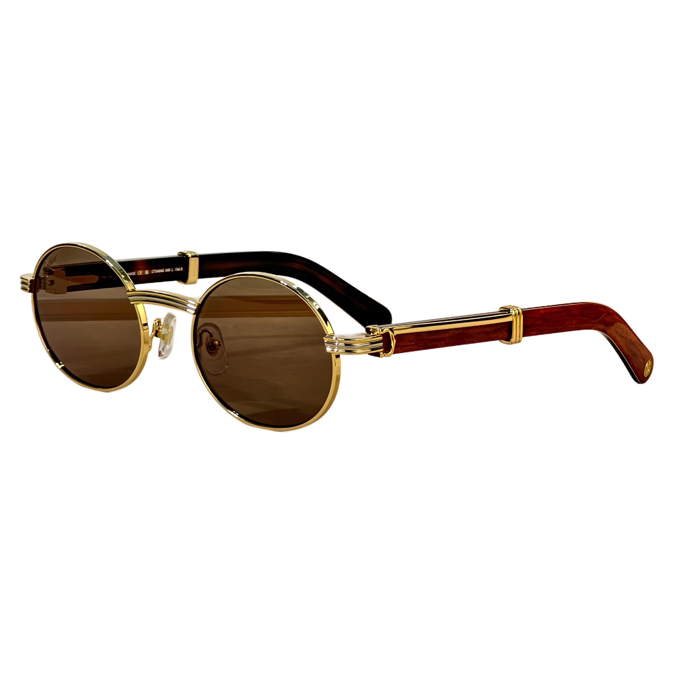 Cartier Oval glasses black/grey silver/black gold/brown gold/blue/black camouflage/green color Size 55-22-145 - 图片 4