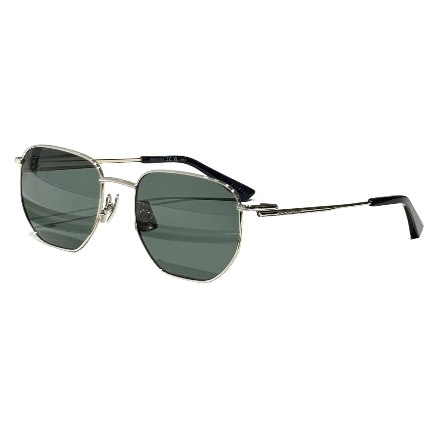 Bottega Veneta square frame glasses brown/black gold/green silver color Size 50-19-145 - 图片 5