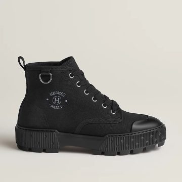 HERMES Itineraire Black ankle boots